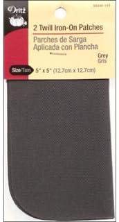 imageDritz 55283 Patches IronOn Twill Assorted Sizes ampamp Colors 16CountGray