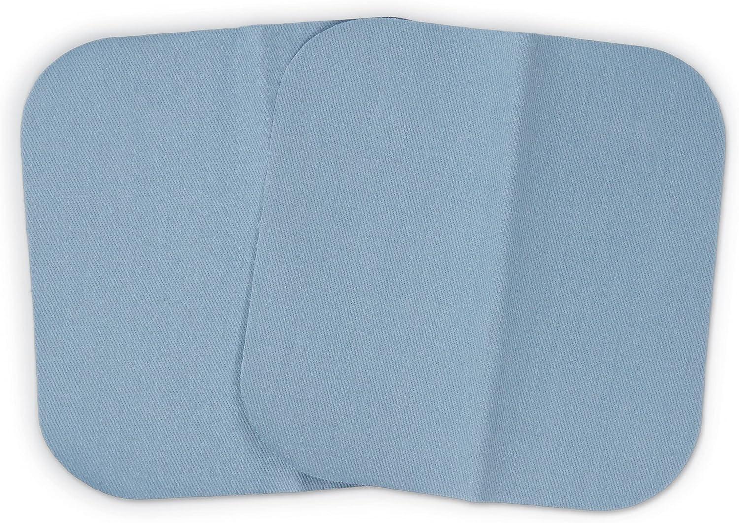 imageDritz 55283 Patches IronOn Twill Assorted Sizes ampamp Colors 16CountLight Blue