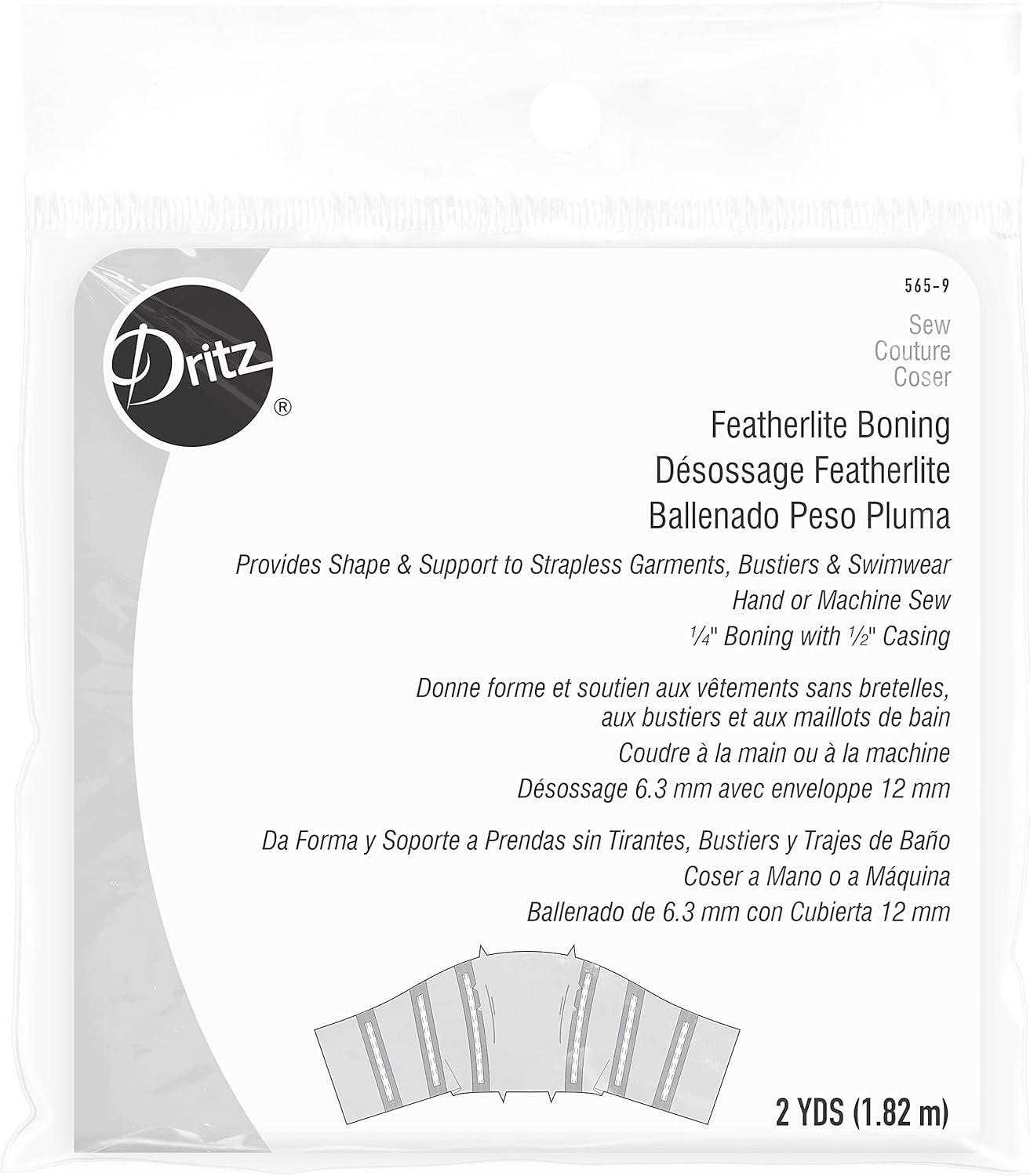 imageDritz 5659 Boning Featherlite White 2YardsBlack