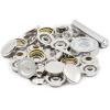 imageDritz 1865 Heavy Duty Snap Fastener Kit Size 24 58Inch NickelPlated Brass 7 Sets