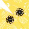 imageDritz 4429 SewOn Snaps with Flower Design White Size 25mm 2SetsBlack