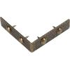 imageDritz Campaign Hardware Small Hammered Right Angle Decorative Metal Corners Antique Brass 9