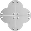 imageDritz Home 4479365 Campaign Hardware Large Smooth Quatrefoil Corner Nickel 3Pack