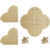 imageDritz Home 4479335 Campaign Hardware Large Smooth Quatrefoil Corner Brass 3Pack