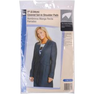 imageDritz 1quot Covered Setin Shoulder Pads 1 Pair White