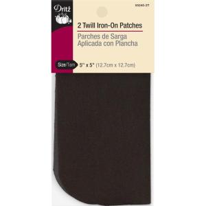 imageDritz 55283 Patches IronOn Twill Assorted Sizes ampamp Colors 16CountBrown