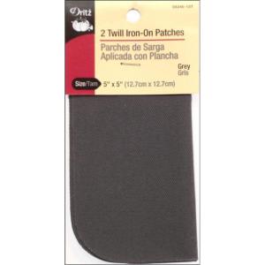 imageDritz 55283 Patches IronOn Twill Assorted Sizes ampamp Colors 16CountGray