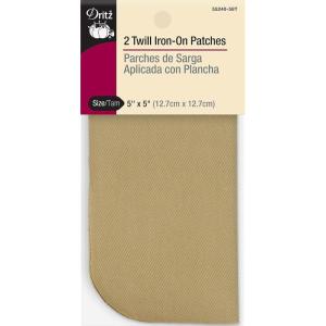 imageDritz 55283 Patches IronOn Twill Assorted Sizes ampamp Colors 16CountKhaki