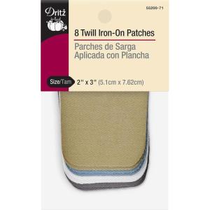 imageDritz 55283 Patches IronOn Twill Assorted Sizes ampamp Colors 16CountLight Colors