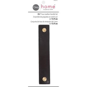 imageDritz Home 443352 Faux Leather Handle Set 512Inch Brown 3Pack