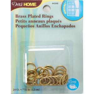 imageDritz Home 44348 Brass Plated Rings 12Inch 24PieceBrass