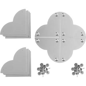 imageDritz Home 4479365 Campaign Hardware Large Smooth Quatrefoil Corner Nickel 3Pack
