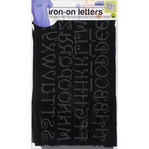 imageDritz MONOLBK Ironon Letters Soft Flock Monogram 1 ampamp 134Inch Black 3Sheets