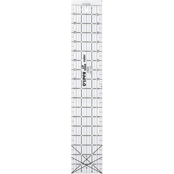 O’Lipfa 11111 Ruler with Lip Edge, 5 x 24-Inch(3 x 18-Inch) - Dritz