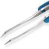 imageDritz 818 Soft Grip Tweezers 4 inches SilverSoft Grip
