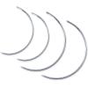 imageDritz 3050 Quilters Curved Hand Needles 2Inch ampamp 212Inch Nickel 4Count