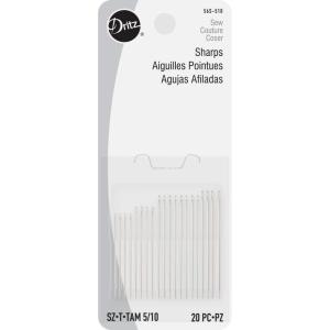 imageDritz 56S9 Sharps Hand Needles Size 9 20CountNickelAssorted 510