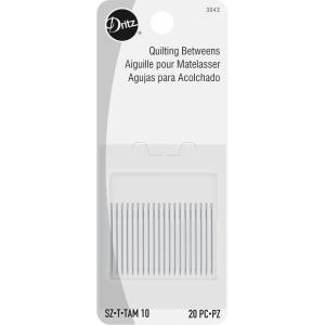 imageDritz 3045 Quilters Betweens Hand Needles Size 39 20Count NickelSize 10