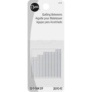 imageDritz 3045 Quilters Betweens Hand Needles Size 39 20Count NickelSize 39