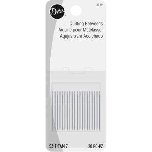 imageDritz 3045 Quilters Betweens Hand Needles Size 39 20Count NickelSize 7