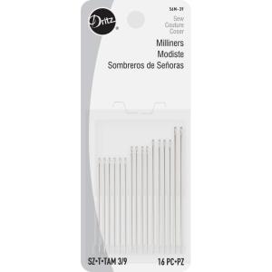 imageDritz 56M39 Milliners Hand Needles Size 39 Nickel 16Count