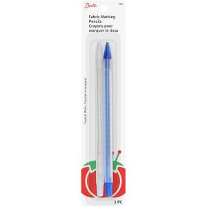 imageDritz Fabric Marking Pencils Water Soluble and Retractable White ampamp Blue