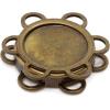 imageDritz Sew on Magnetic Snaps 18mm Flower Shape Antique Brass Fasteners 34quot 12 SetsAntique Brass