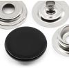 imageDritz Sew on Magnetic Snaps 18mm Flower Shape Antique Brass Fasteners 34quot 12 SetsBlack