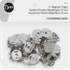 imageDritz Sew on Magnetic Snaps 18mm Flower Shape Antique Brass Fasteners 34quot 12 SetsNickel