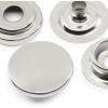 imageDritz Sew on Magnetic Snaps 18mm Flower Shape Antique Brass Fasteners 34quot 12 SetsNickel
