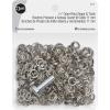 imageDritz Sew on Magnetic Snaps 18mm Flower Shape Antique Brass Fasteners 34quot 12 SetsNickel