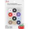 imageDritz Class 15 PreFilled Reusable 12 Count 50Yards per Black and White BobbinsMulti Color