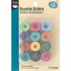 imageDritz Class 15 PreFilled Reusable 12 Count 50Yards per Black and White BobbinsPastels  Bright