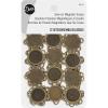 imageDritz Sew on Magnetic Snaps 18mm Flower Shape Antique Brass Fasteners 34quot 12 SetsAntique Brass