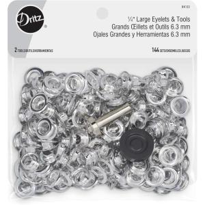 imageDritz 14in Nickel Includes Eyelets and Tools Fasteners Large 14quotNickel