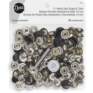 imageDritz Sew on Magnetic Snaps 18mm Flower Shape Antique Brass Fasteners 34quot 12 SetsBlack