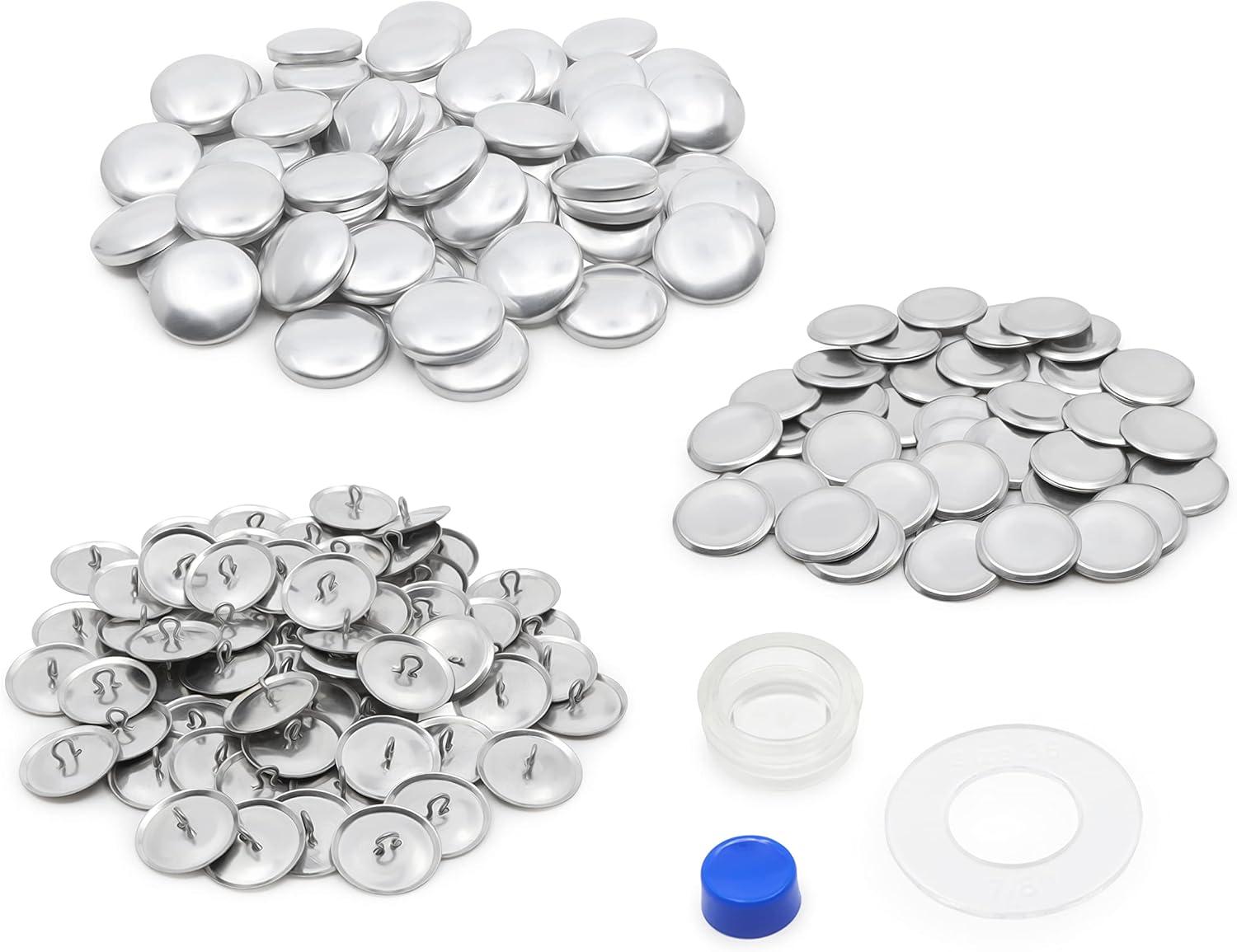 imageDritz Craft Cover 48 Sets Nickel Buttons ampamp Tools 118quot 48ct Count78  60ct