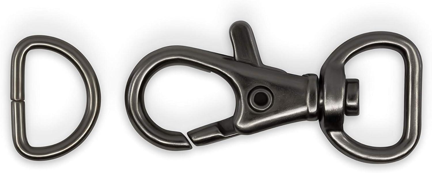 imageDritz D Rings 1in Nickel Bag ampamp Tote Accessories 1quot 24ctGunmetal