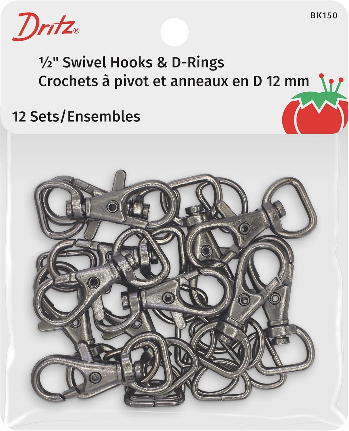 imageDritz D Rings 1in Nickel Bag ampamp Tote Accessories 1quot 24ctGunmetal