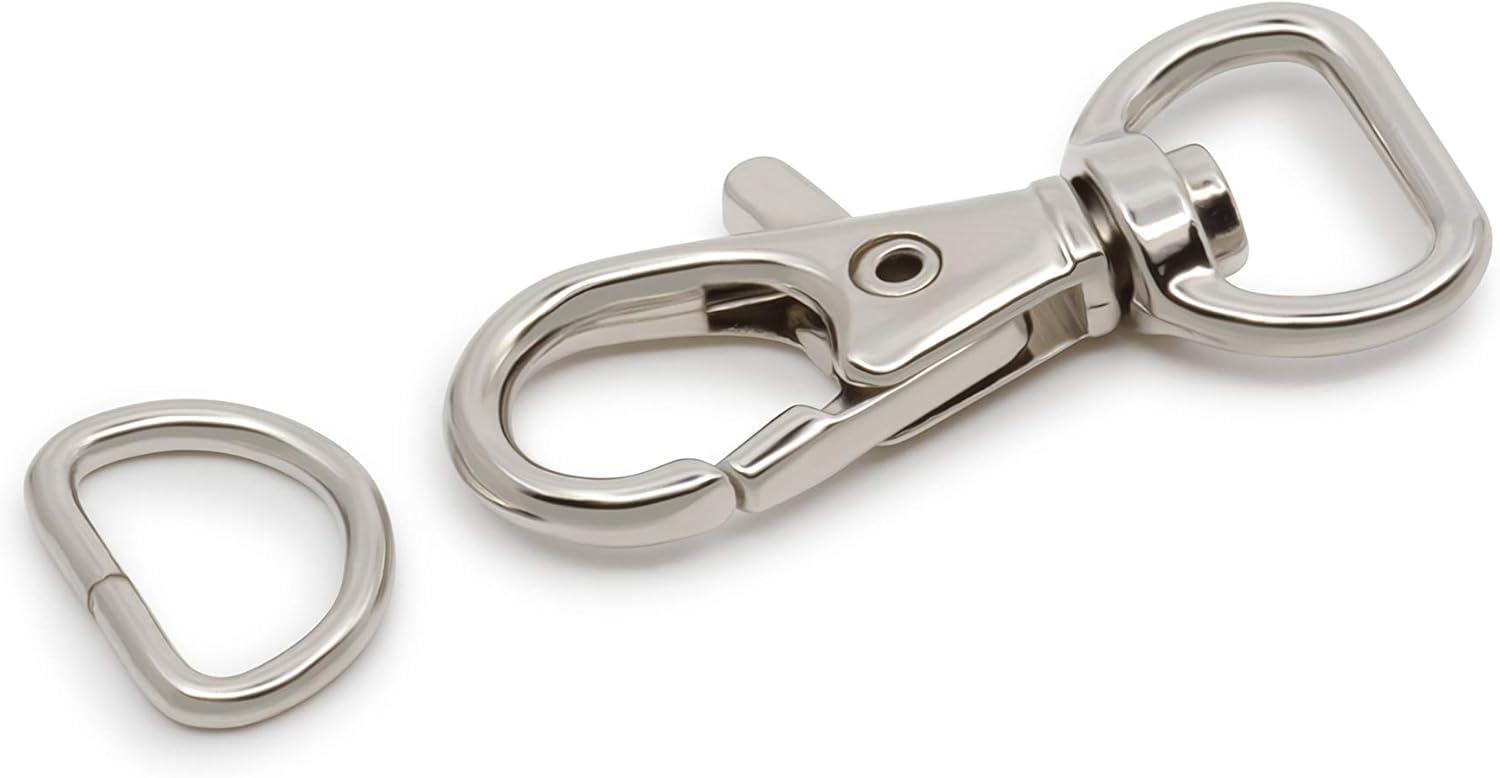 imageDritz D Rings 1in Nickel Bag ampamp Tote Accessories 1quot 24ctNickel
