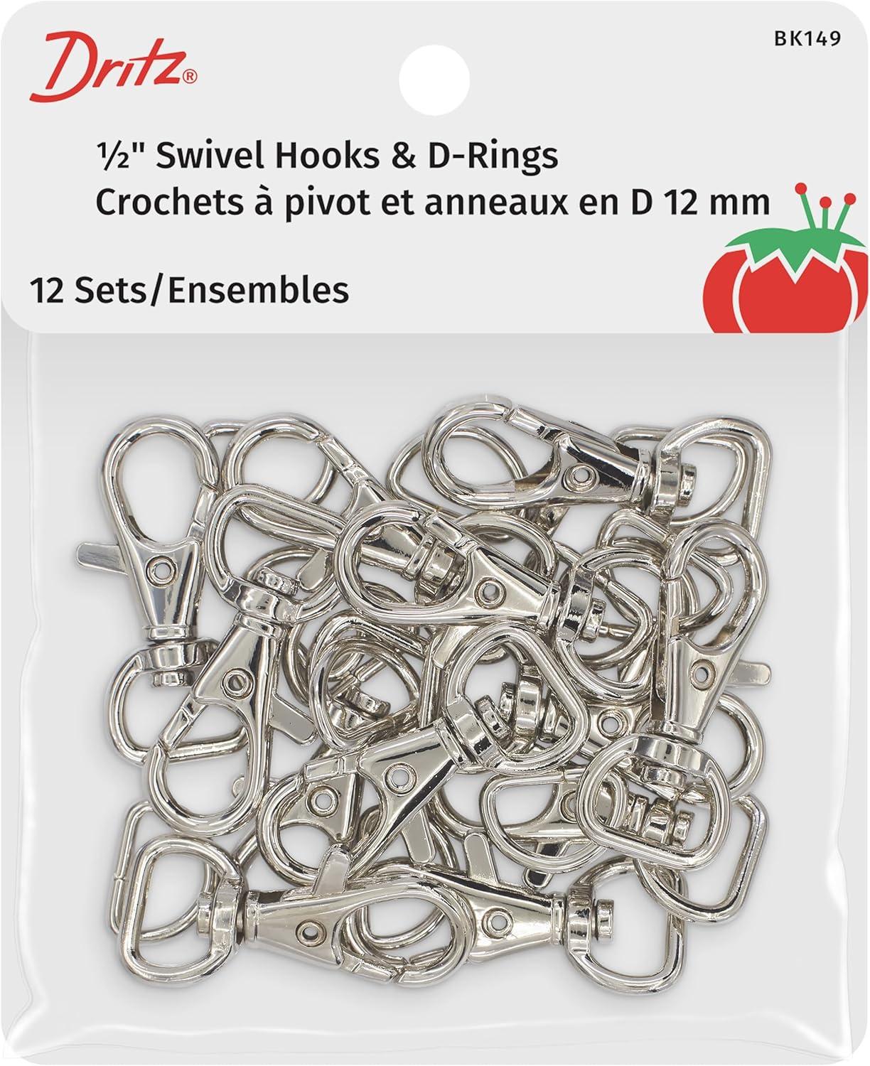 imageDritz D Rings 1in Nickel Bag ampamp Tote Accessories 1quot 24ctNickel