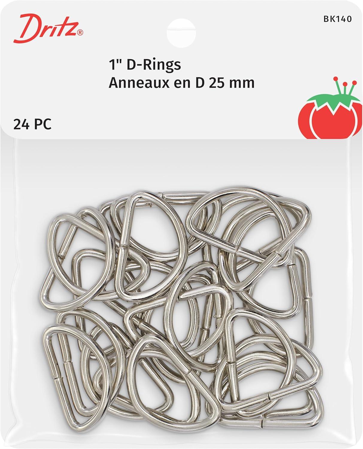 imageDritz D Rings 1in Nickel Bag ampamp Tote Accessories 1quot 24ctNickel