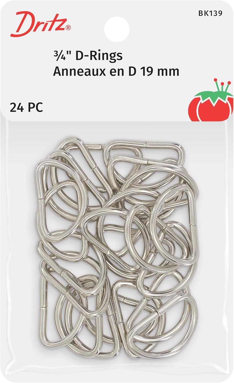 imageDritz D Rings 1in Nickel Bag ampamp Tote Accessories 1quot 24ctNickel