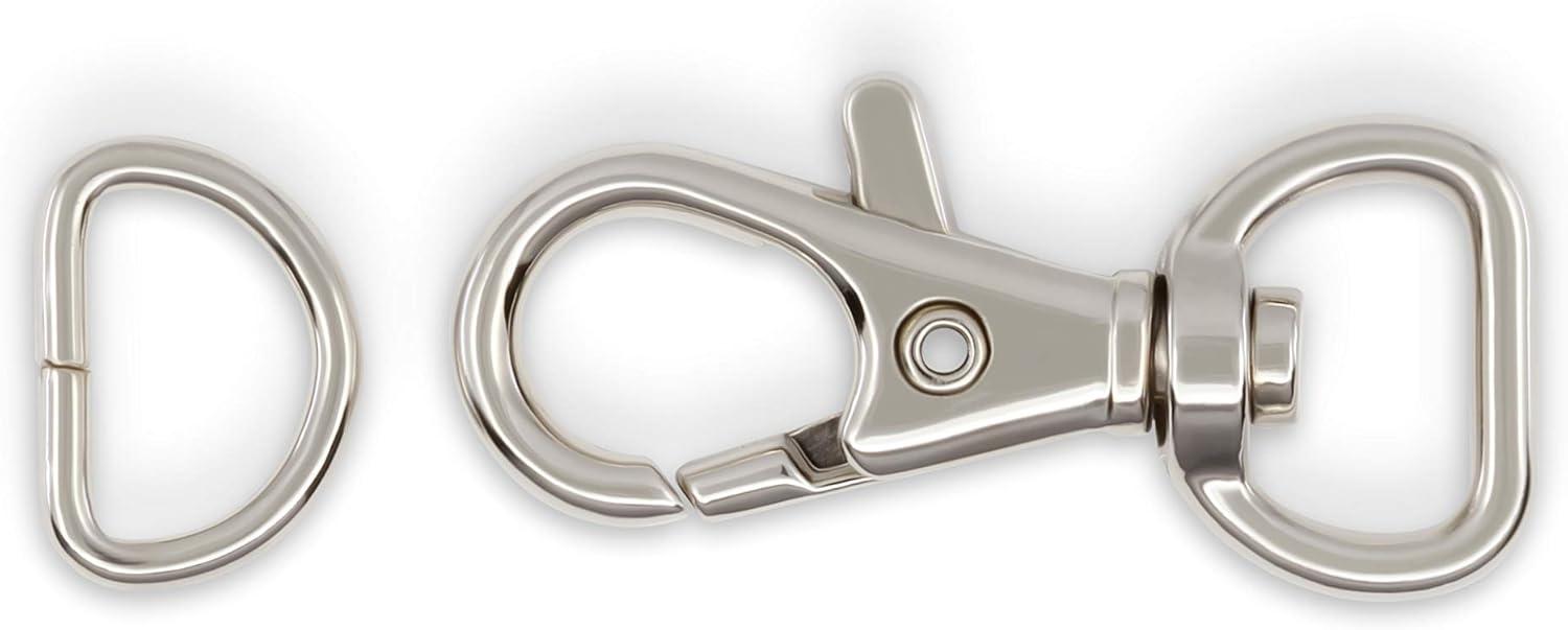 imageDritz D Rings 1in Nickel Bag ampamp Tote Accessories 1quot 24ctNickel