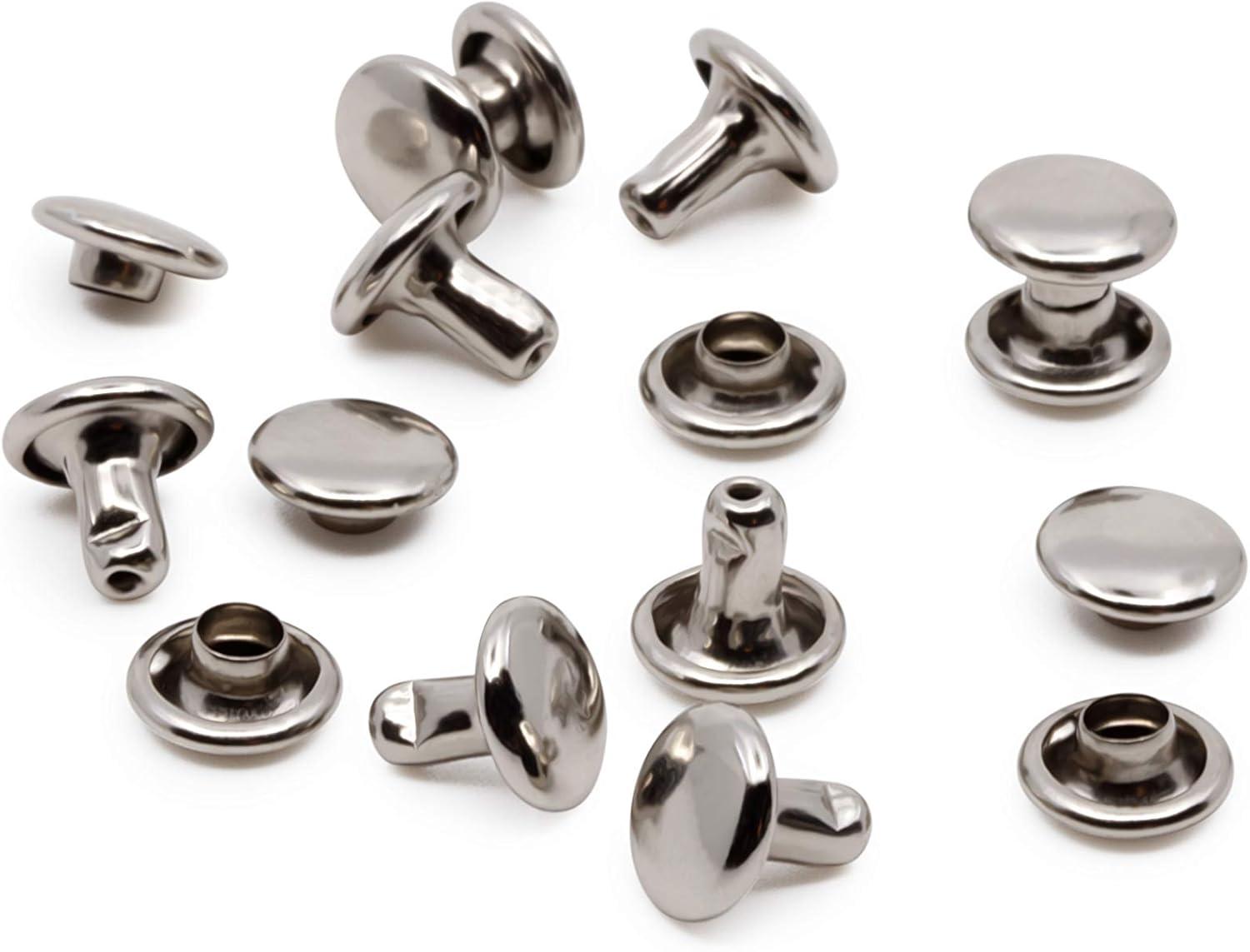 imageDritz Double Cap Nickel Includes Rivets ampamp Tools FastenersNickel