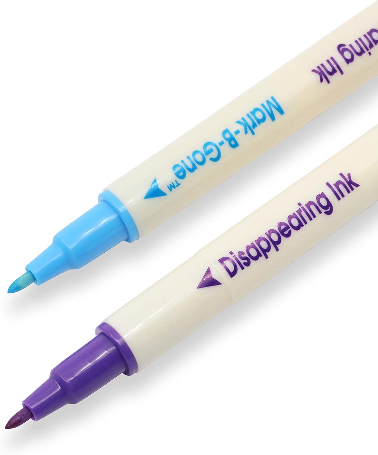 imageDritz Dual Purpose BGone ampamp Disappearing Ink 12 pc Marking Pens BluePurple Count