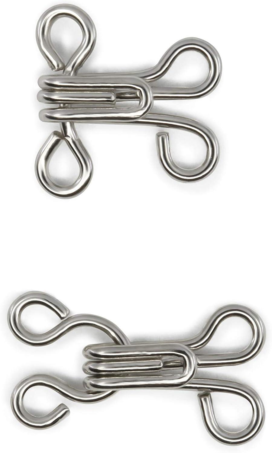 imageDritz Hooks ampamp Eyes Nickel Fasteners Size 3 96 SetsNickel