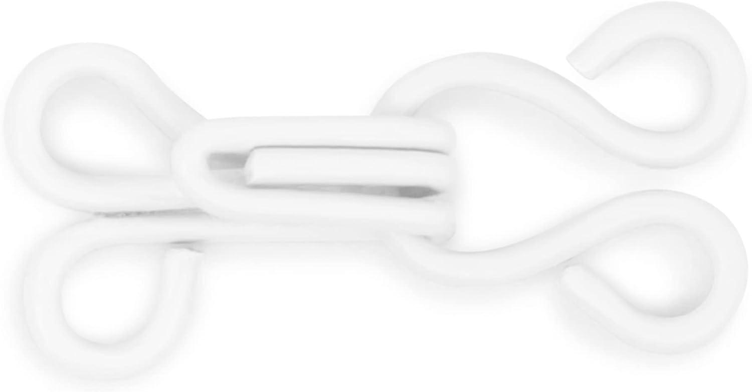 imageDritz Hooks ampamp Eyes Nickel Fasteners Size 3 96 SetsWhite