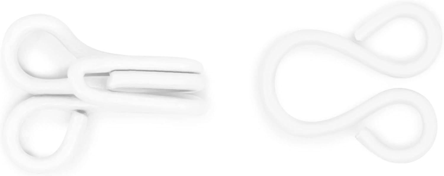 imageDritz Hooks ampamp Eyes Nickel Fasteners Size 3 96 SetsWhite