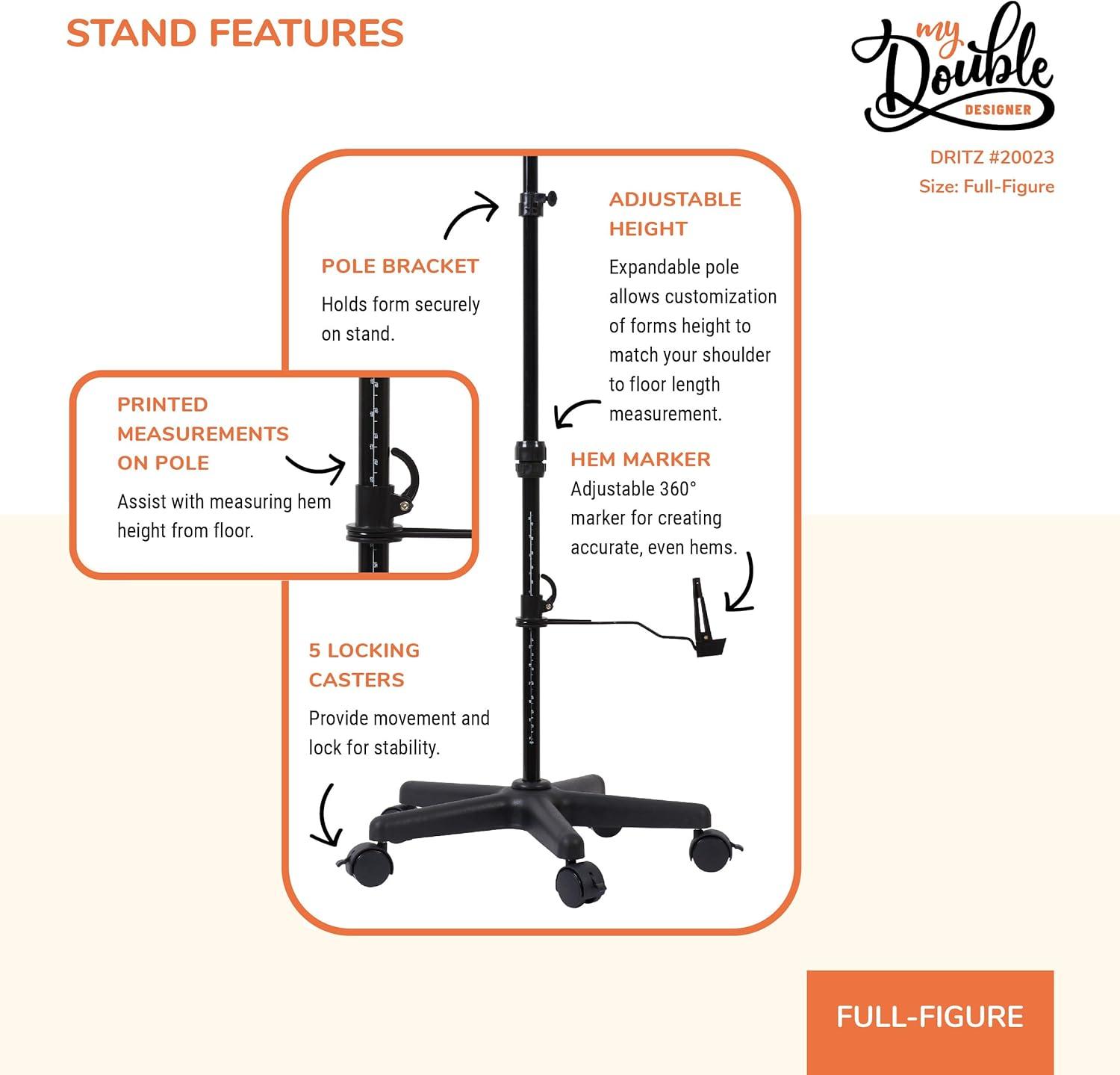 imageDritz My Double Designer Adjustable Dress Form FullFigure IvoryFullFigure
